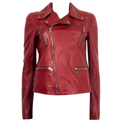 gucci red biker jacket|Gucci motorcycle jacket.